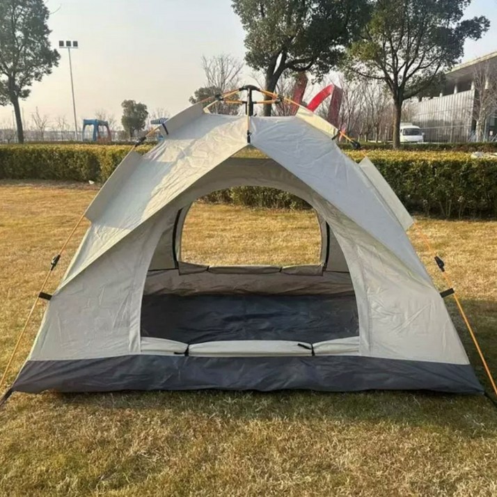 베어커즈 초간편설치 원터치텐트 방수 그늘막 텐트 베이지 휴대용 텐트 한강 피크닉, 23인용