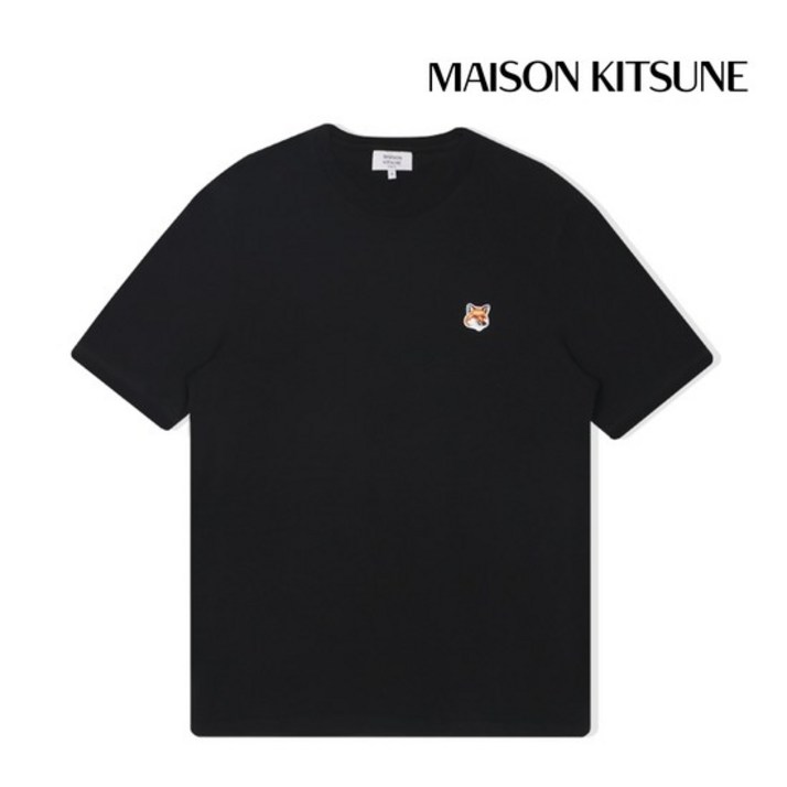 반팔티셔츠 폭스 헤드 패치 레귤러 남성 블랙 LM00104KJ0008-P199