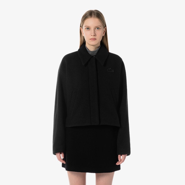 [라코스테 공식] 여성 울 카라 크롭 자켓 BF8021-54N 031