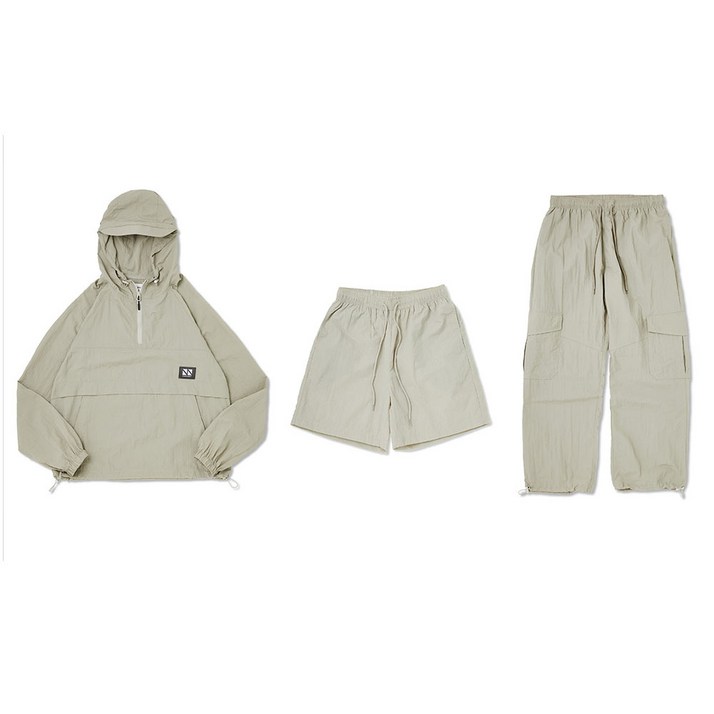 피핀 남녀공용 후드 아노락 3피스 풀 셋업 #CSOs-003-1