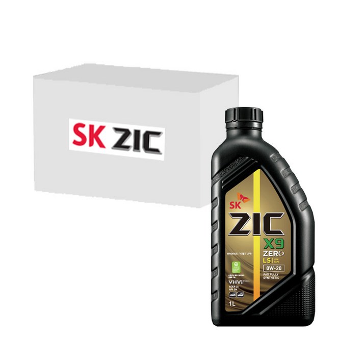 SK엔무브 지크 X9 제로20 LS 0W20 1박스 (ACEA C5, 1L x 12개), 1개, 1l