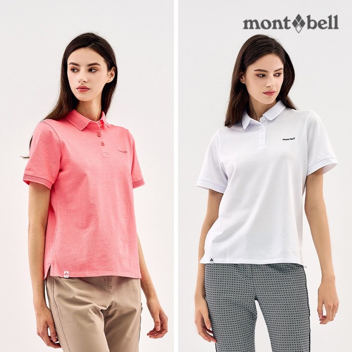 몽벨 여성 테크L 카라 반팔 티셔츠