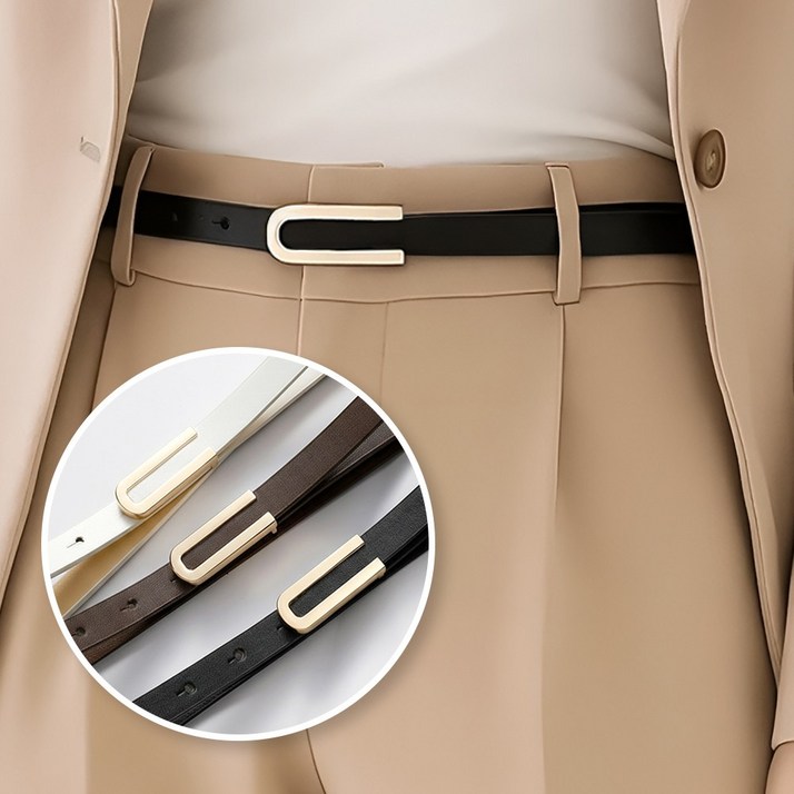 라뷰드 3개 세트 여성 베이직 원피스 가죽 벨트 금장 포인트 빅사이즈 슬림 허리띠 데일리 슬랙스 청바지 패션 얇은 스트랩