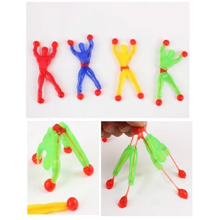 20개1세트 스파이더맨놀이 옐로우5p블루5p레드5p그린5p 스파이더찐득이 끈끈이, 단품, 1개