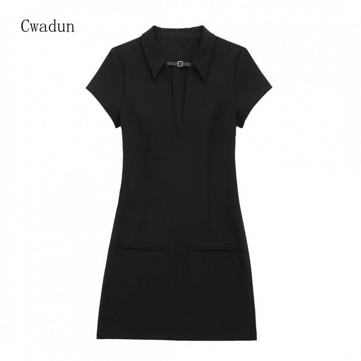 Cwadun 여름 패션 여성 반팔 원피스 DN404