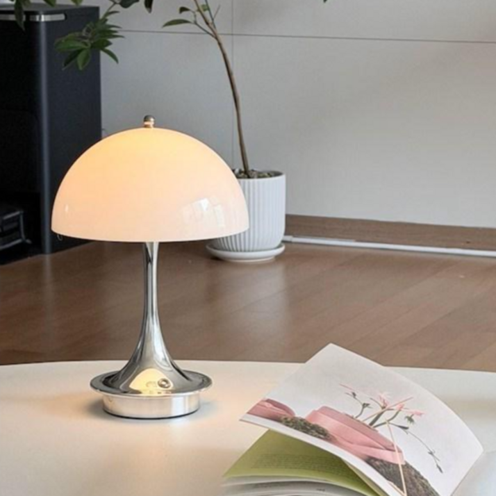 도르리 스텐 무드등 루이스 포터블 터치 감성 미니 램프 쇠테리어, 화이트