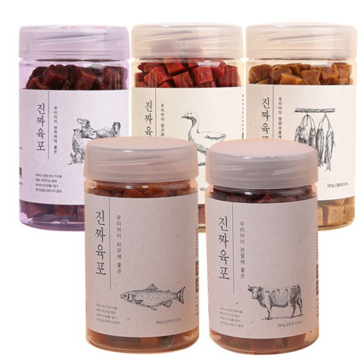 펫프렌즈 펫프렌즈 진짜육포 시리즈 5종 180g x4팩 애견간식 펫프렌즈 펫프렌즈 진짜육포 시리즈 5종 180g x4팩 애견간식