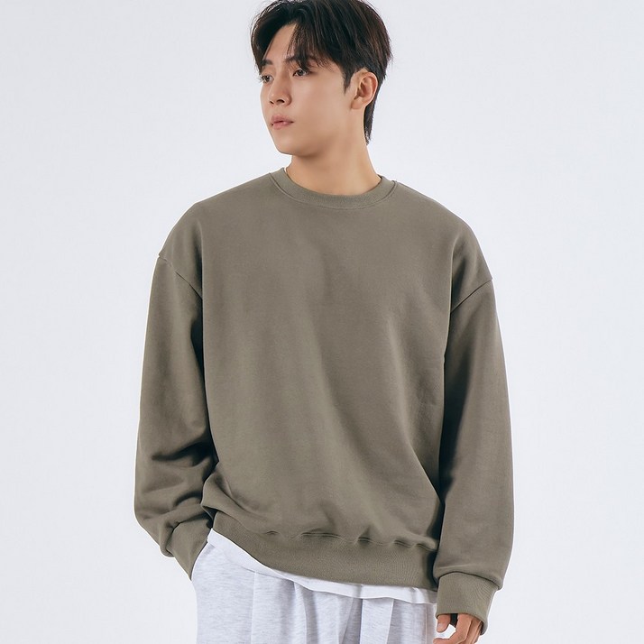 엘엑스티 퀄리티 좋은 국내생산 면100 오버핏 무지 헤비쭈리 맨투맨 티셔츠