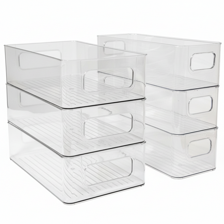 모엔데이 다용도 서랍정리 트레이 수납 정리함, 3세트, 투명