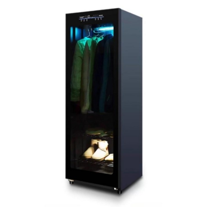 클레니온 저소음 스타일러 에어다리미 UV살균 가정용 신발 의류관리기, 블랙, 400L