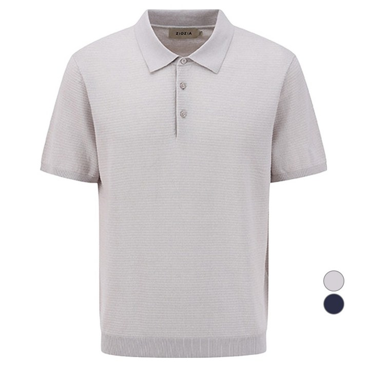 지오지아 남성용 투톤 티에리 반팔 티셔츠 AEF2ET1103