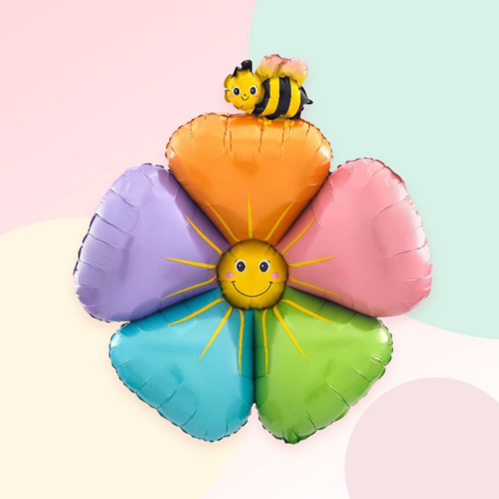 파티지 곤충풍선 모음 꽃풍선, BUA특대형 색색 꿀벌 데이지풍선