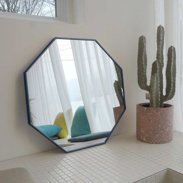 브래그디자인 무료배송 600×600 팔각 거울  국내 알루미늄 수제작 프레임, 4. 코발트네이비