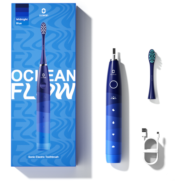 정식수입 국내AS 오클린 Oclean Flow 음파전동칫솔 배터리 최대 180일 사용가능, 블루