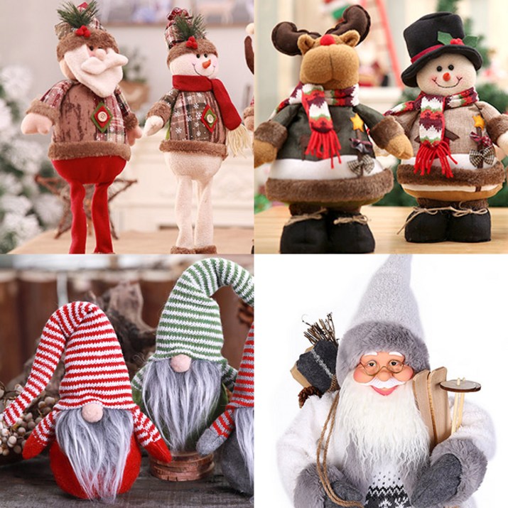 루돌프인형 눈사람 산타 할아버지 인형 크리스마스 트리 인형 장식 소품 파티 용품 다이소