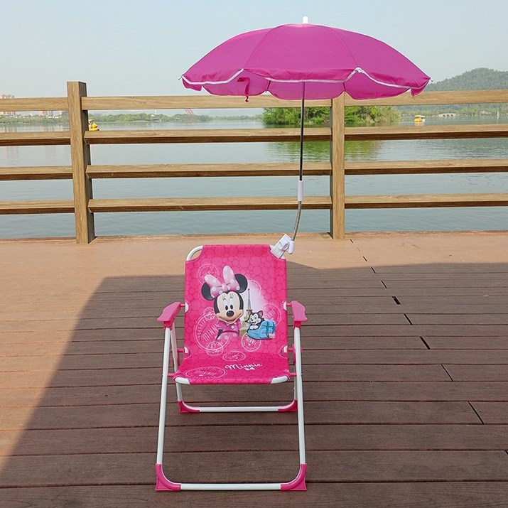 파라솔 의자 세트 우산 거치대 캠핑의자 해변 야외 휴대용 접이식 등받이 해변 휴가 사진