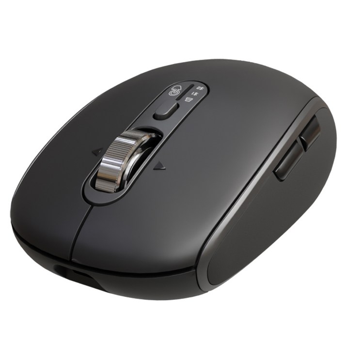 아이리버 GT100 항균처리 충전 스마트 스크롤 무한 휠 멀티페어링 블루투스 컴팩트 무소음 무선 마우스, 블랙, 단일상품