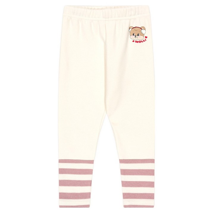몰리멜리 따솜 베어 스트라이프 융기모 레깅스