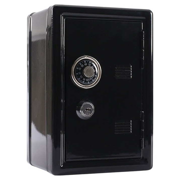 씨앤초이스 미니 캐비닛 저금통, 블랙, 1개
