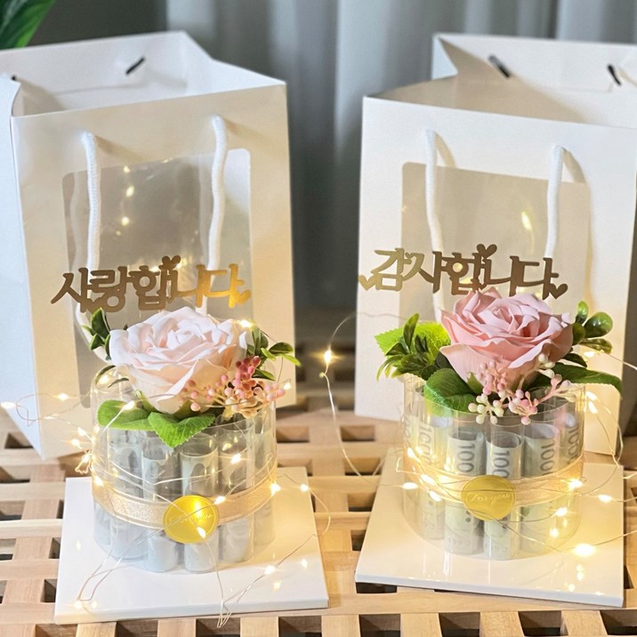 러블리팜 비누꽃 사랑 감사 용돈 케이크