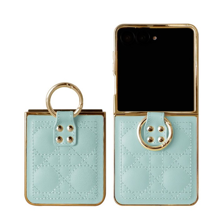 제루크 갤럭시 호환 Z플립 제트플립 지플립 소가죽 골드라인 링 케이스