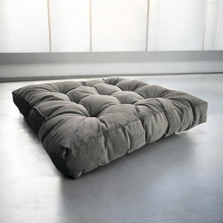 대형방석 65cm 두꺼운방석 사각 등받이 빅사이즈 큰방석 절방석 명상방석 애견방석, 챠콜