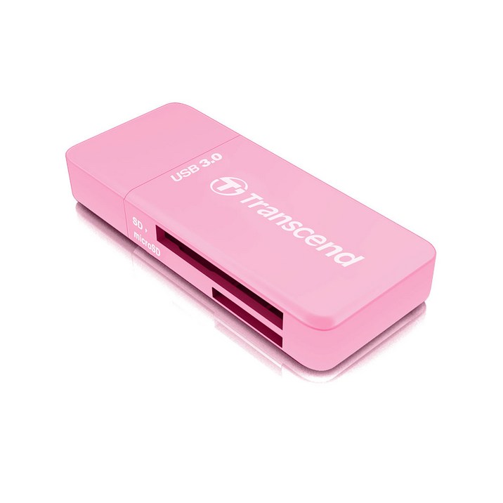 트랜센드 RDF5 USB3.0 메모리카드 리더기마이크로SD, 핑크, RDF5(핑크)