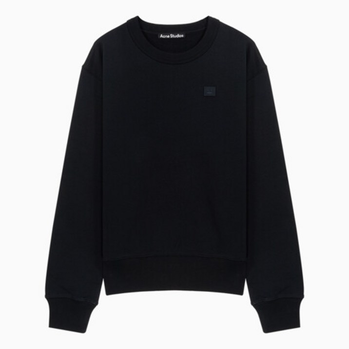 (당일) 23FW 아크네 스튜디오 페이스 로고 블랙 코튼 맨투맨 CI0140900BLACK
