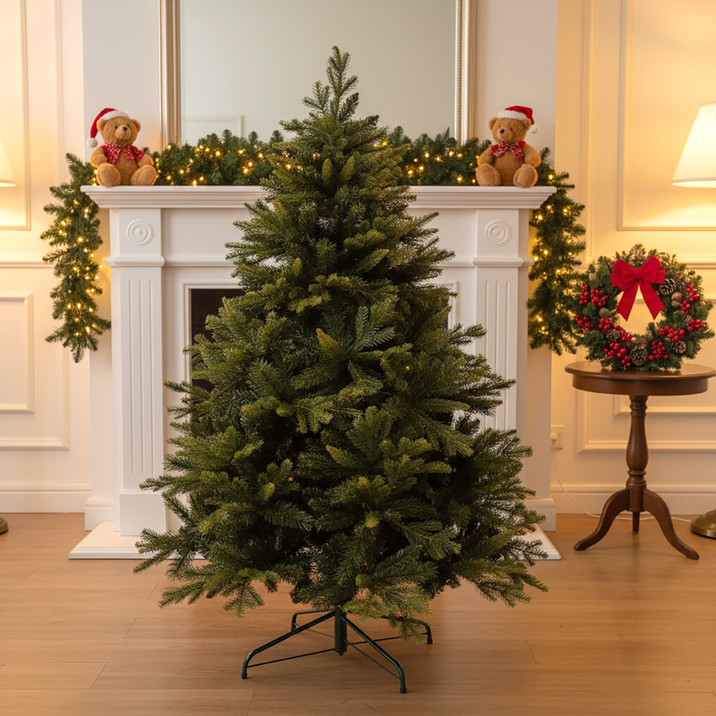 나비다드 핀란드 크리스마스 트리 풀세트 홈파티 LED, 그린