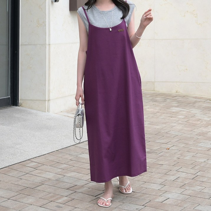 데일리앤 토트 린넨 뷔스티에 롱원피스