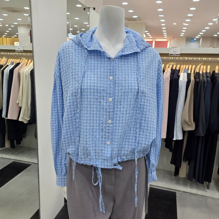 KL KMWBLQE310 체크후드블라우스_DJ