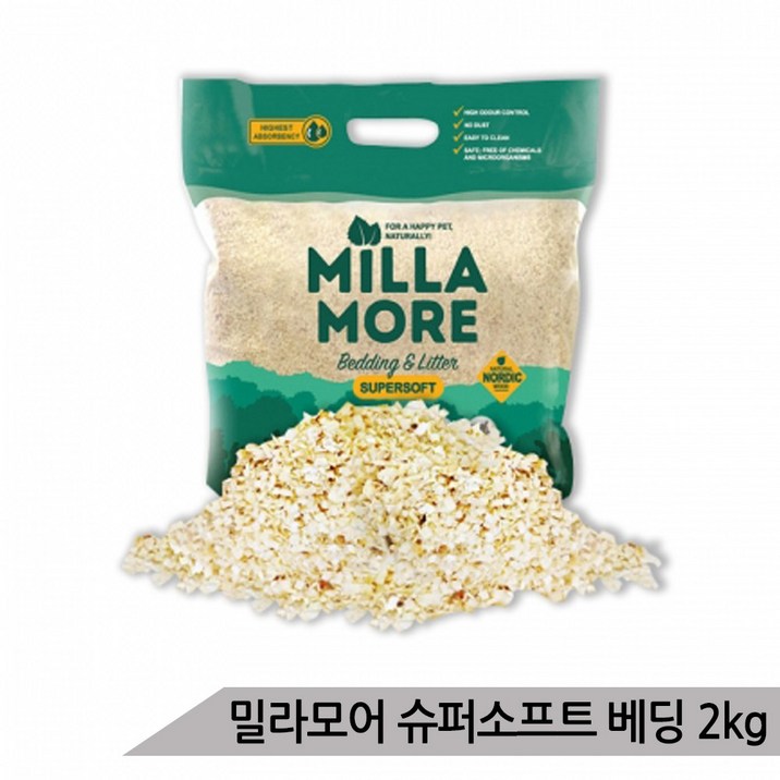 밀라모어 소프트 베딩 톱밥, 2kg, 1개