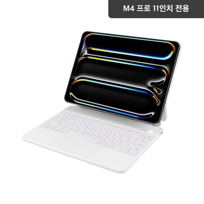 제이런 아이패드 매직키보드 구조독 프로 11/ 에어4/5/6 프로 12.9/ 에어 6 13, 화이트(한국어), 한영자판, 제조사축