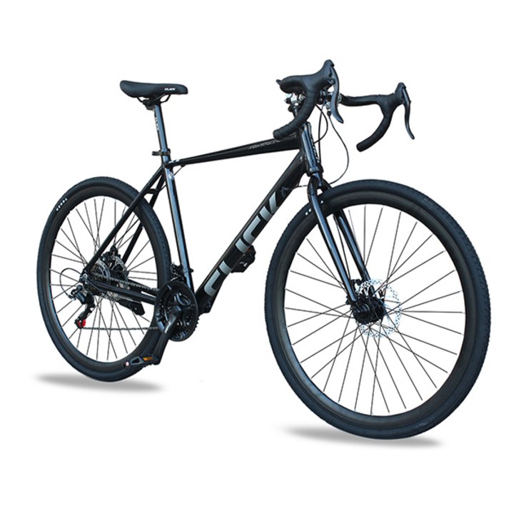 클릭 알루미늄 로드 자전거 뉴욕DR 드롭바 디스크브레이크 시마노 21단, 무광블랙/470MM/미조립, 1개, 180cm