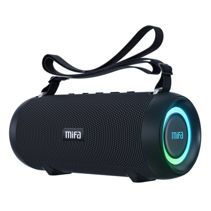 mifa A90 캠핑용 블루투스 스피커 IPX8 방수 LED 무드등 60W, mifa A90, 검은 색