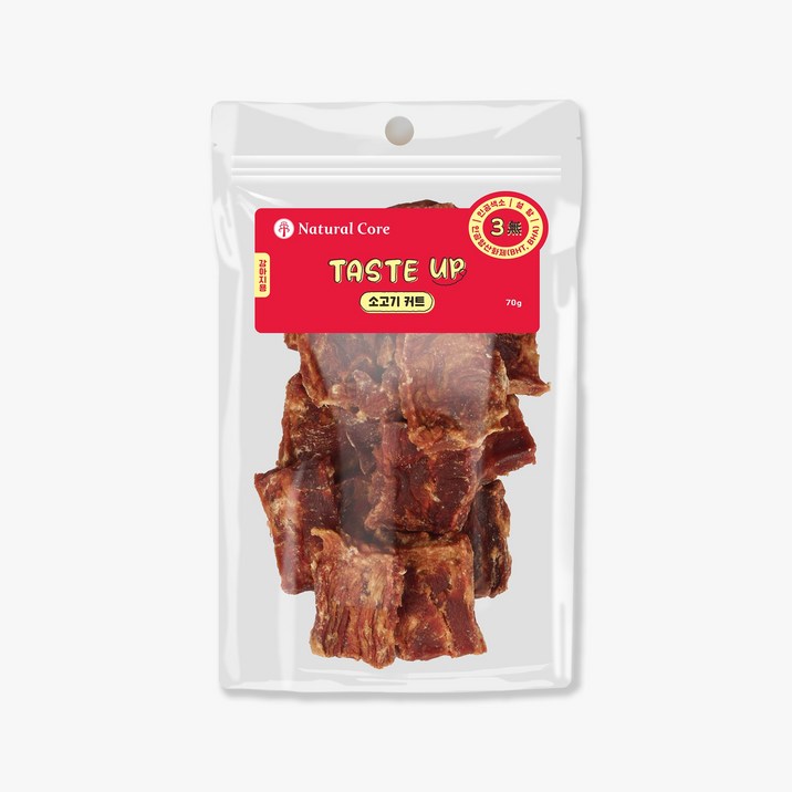 네츄럴코어 테이스트 업 소고기 커트 70g 5개, 20개, 70g, 소고기