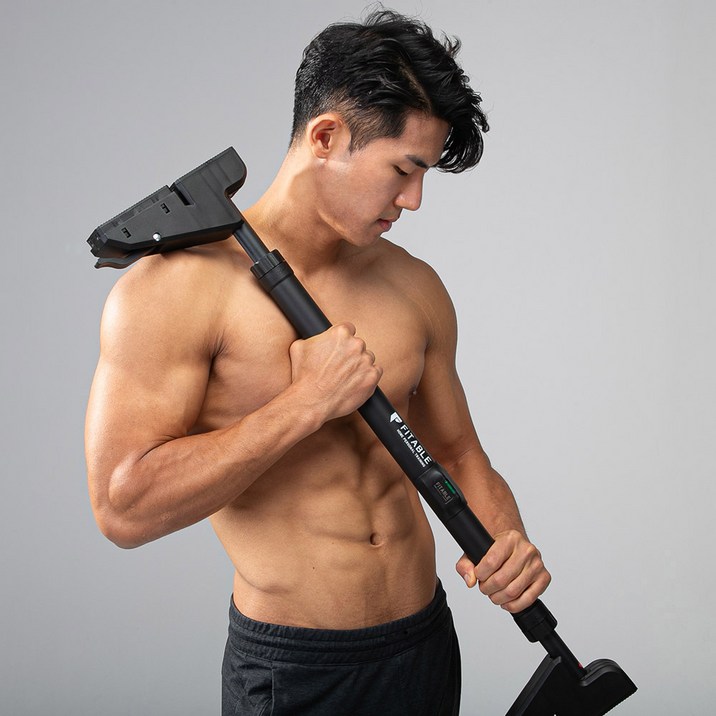 핏에이블 롱패드 세이프티 문틀철봉 최대 하중 700kg  프리미엄 수평계, 레드