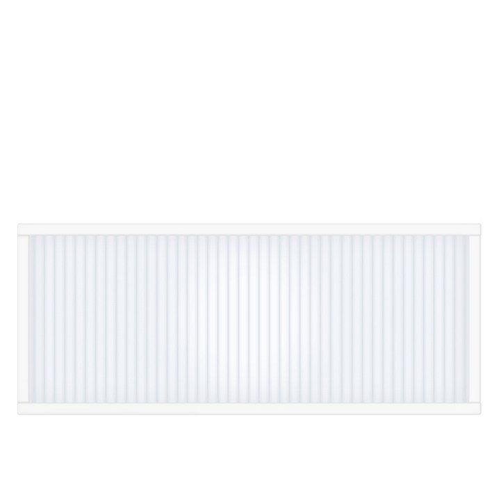 타공판닷컴 클리어 아일랜드 폴리카보네이트 파티션 세로 800 x 120 x 300 mm, 화이트프레임, 오팔화이트패널