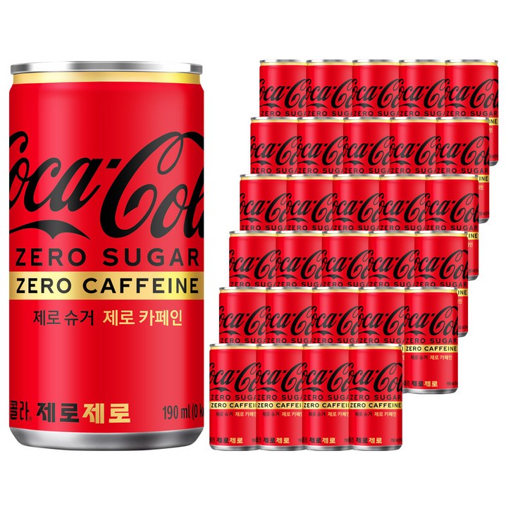 코카콜라 제로 제로, 190ml, 30개