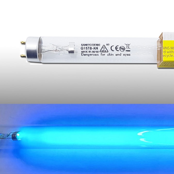 SANKYO G15T8AN 살균 산쿄 UVC 램프 대기정화 공기살균 식품소독, 1개