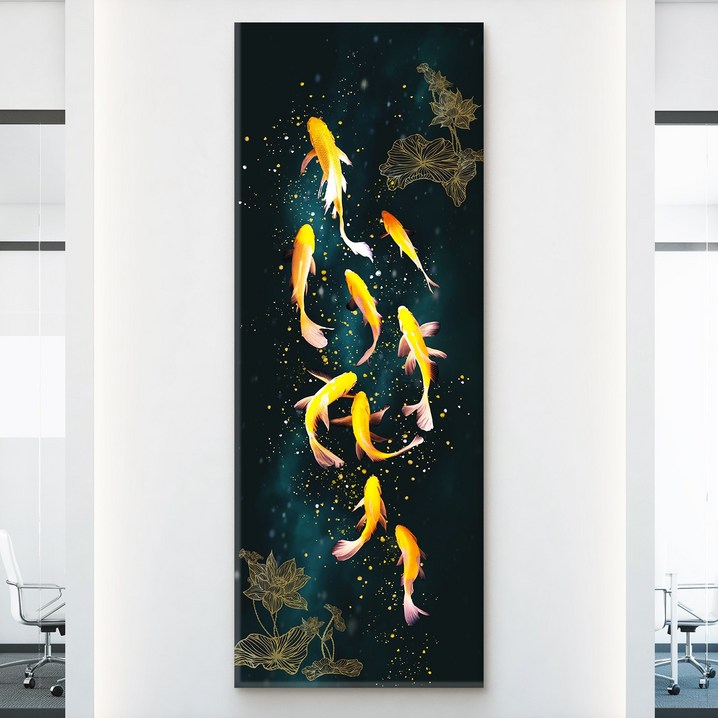 당일발송 7일간 추가할인 돈 들어오는 구어도 황금빛 잉어그림 물고기 성공운 출세운 재물운 금전운 풍수그림 액자 15종