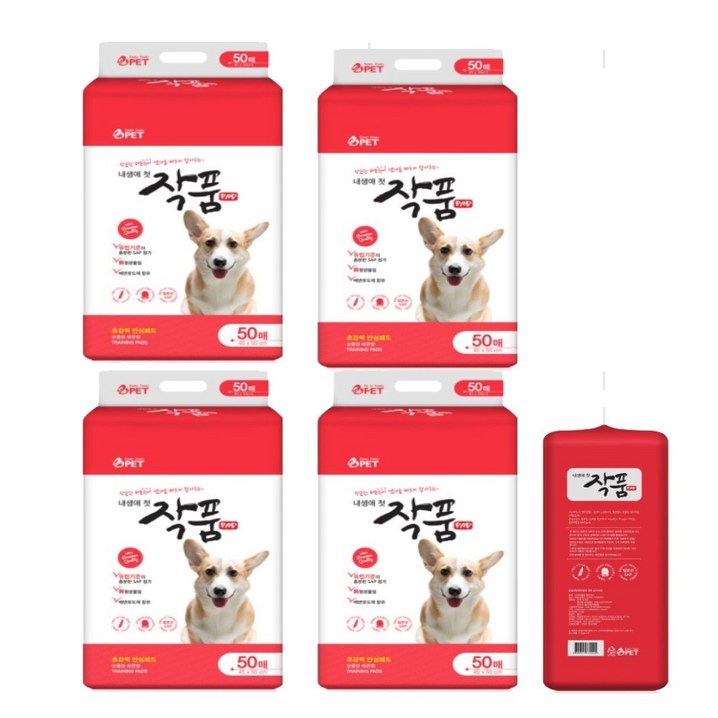 작품 강아지 배변패드 100매X4개 400매 애완용 작품 강아지 배변패드 100매X4개 400매 애완용