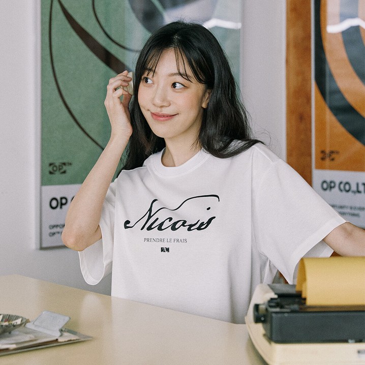 나이스클랍 저지 우븐 배색 티셔츠 X245PWT302 64003