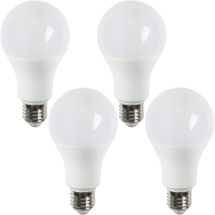 LED 벌브 컨버터 내장형 전구 E26 12W, 4개, 전구색