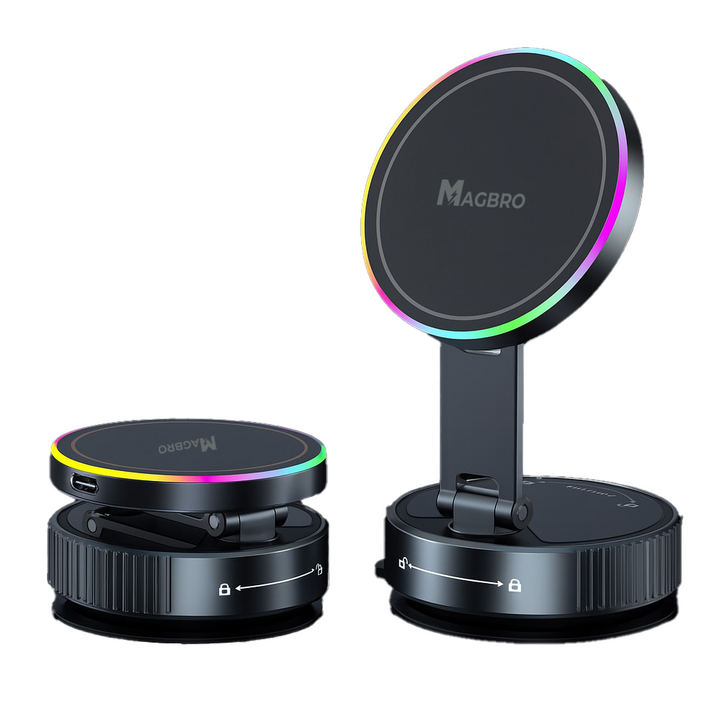 아이폰 맥세이프 무선 충전 거치대 15W 고속 메탈 프리미엄 맥브로, 메탈블랙