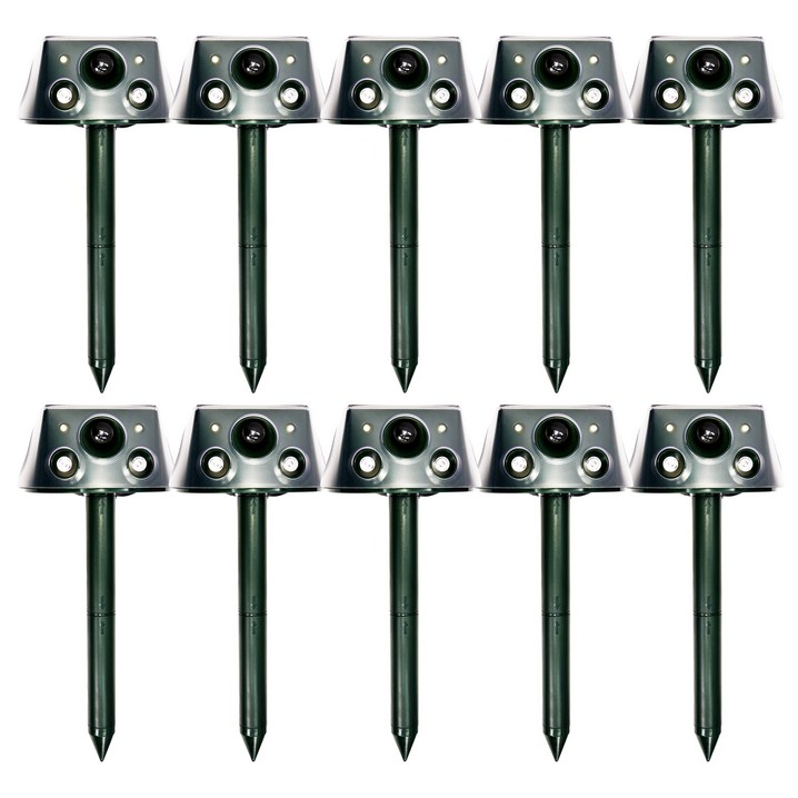 야생동물 퇴치기 차우 태양광 적외선 강력진동 초음파 LED 경고음