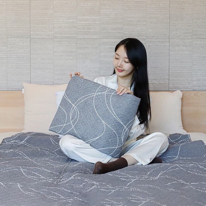 한일 전자파없는 전기요 워셔블 EMF 웨이브, 그레이_싱글