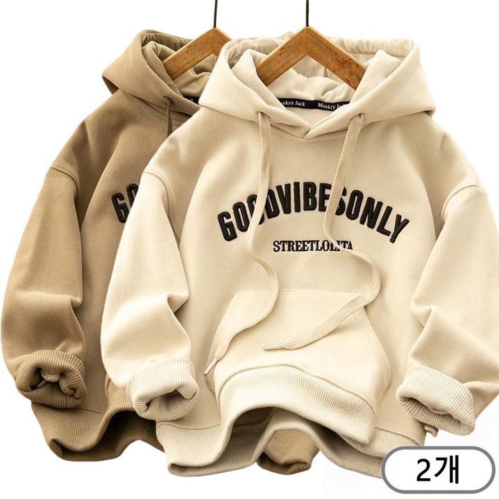 1 + 1 남여공용봄가을용 겨울용기모 남여공용티셔츠 긴팔티 맨투맨 티 루즈핏 후드티 FVS25111078 40