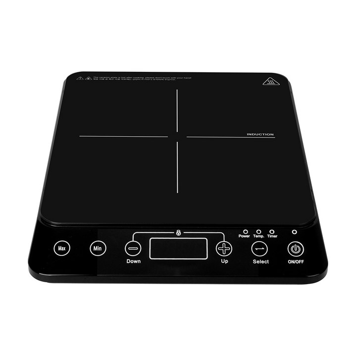 독일브랜드 사각 인덕션 2000W 고출력 터치형 간편조작 세라믹글라스 용기감지 전기레인지