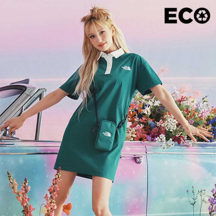 노스페이스 여성 필드 반팔 원피스 NT7ZP30LGRE